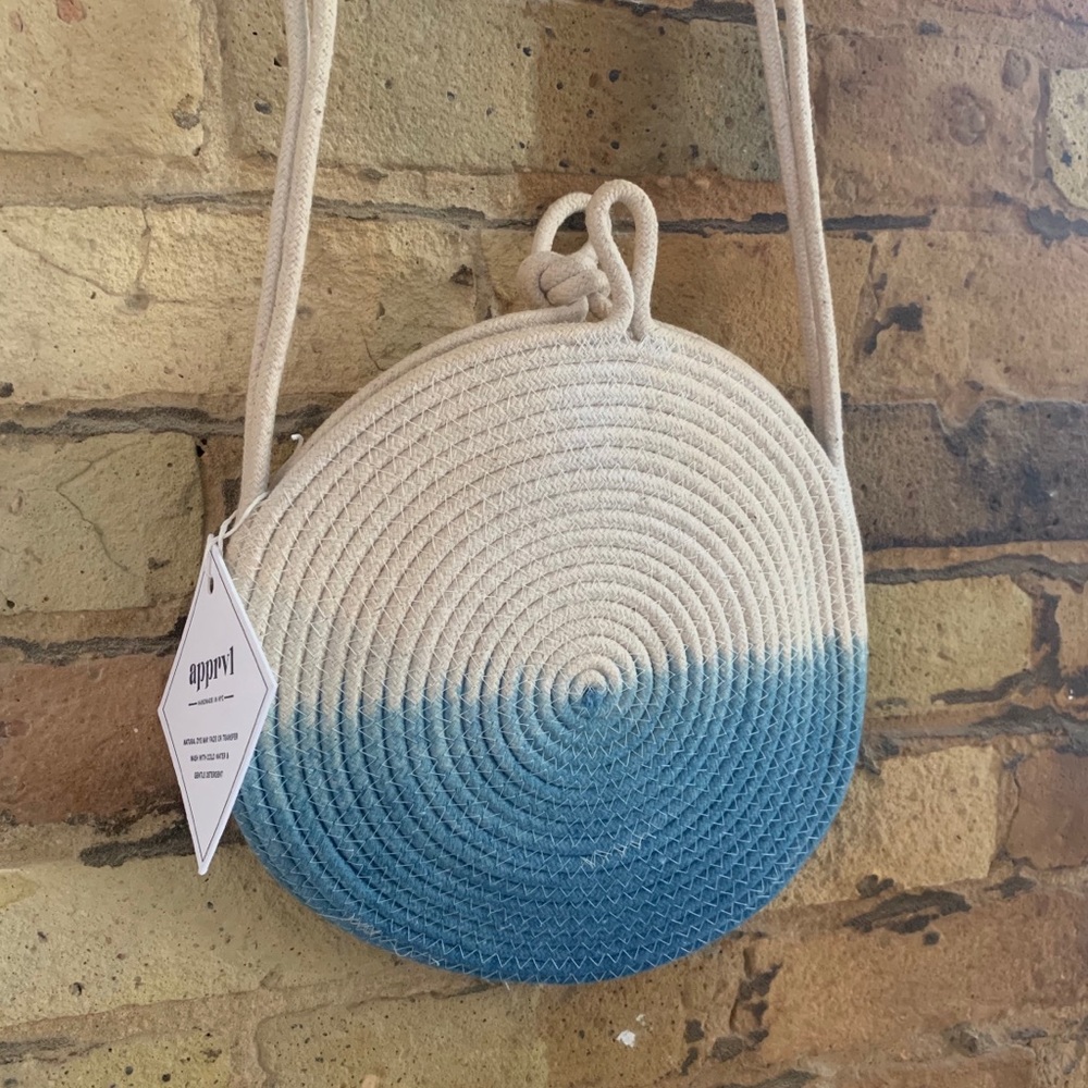 Apprvl Handmade Small Indigo Rope Bag Purse